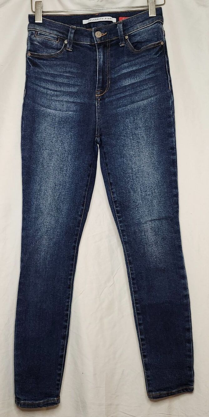 Celebrity Pink The Spice High Rise Ankle Skinny Jeans Size 1 (25x26.5) Dark Wash
